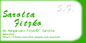 sarolta fitzko business card